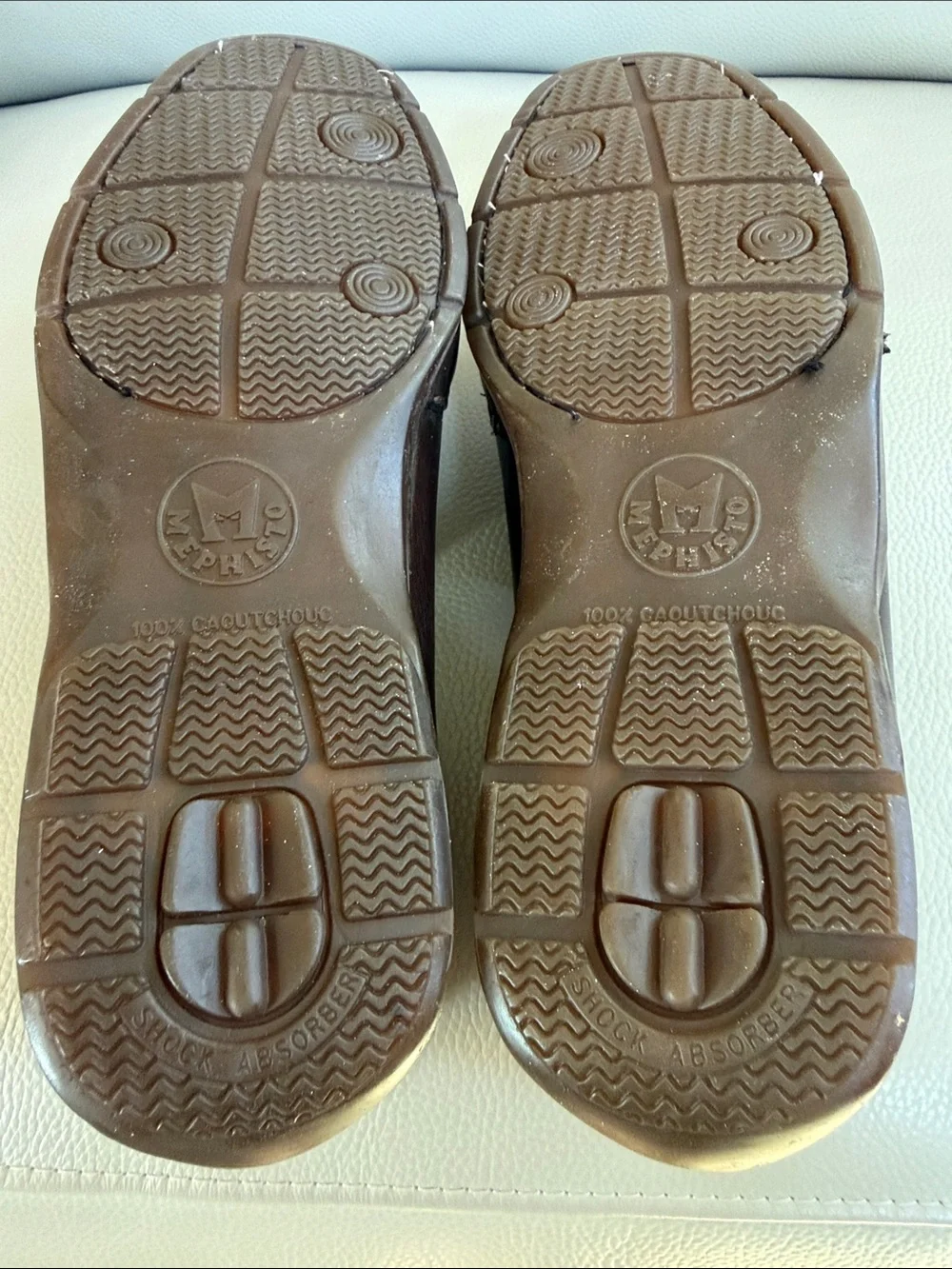 Mephisto Brown Leather Slip-On Loafers